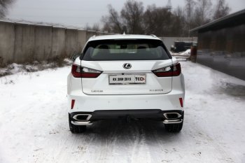 18 999 р. Защита заднего бампера (кроме F-Sport, уголки, d60,3 мм) TCC  Lexus RX ( 270,  200T) - RX350  AL20  с доставкой в г. Воронеж. Увеличить фотографию 1