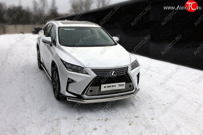 25 499 р. Защита переднего бампера нижняя овальная 75х42 мм ТСС Тюнинг Lexus RX300 XU30 дорестайлинг (2003-2006) (нержавейка)  с доставкой в г. Воронеж