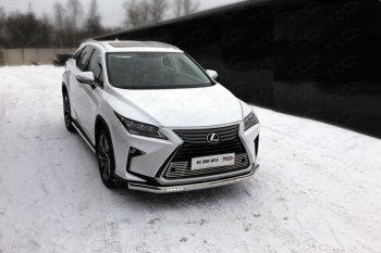 45 999 р. Защита передняя нижняя овальная с ДХО 75х42 мм ТСС Тюнинг Lexus RX300 XU30 дорестайлинг (2003-2006) (нержавейка)  с доставкой в г. Воронеж. Увеличить фотографию 1