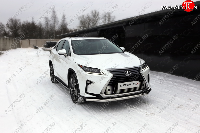 21 999 р. Защита переднего бампера нижняя d60,3 мм ТСС Тюнинг  Lexus RX  200T - RX450H  AL10 (нержавейка)  с доставкой в г. Воронеж