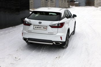 Защита задняя (центральная нержавейка 60,3 мм) кроме F-Sport ТСС Тюнинг Lexus RX300 XU30 дорестайлинг (2003-2006)