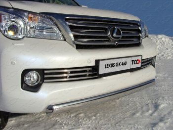  Защита переднего бампера нижняя 75*42 мм ТСС Тюнинг Lexus GX460 J150 дорестайлинг (2009-2013) ()