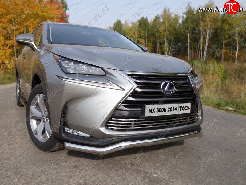 21 999 р. Защита переднего бампера кенгурин 60,3 мм кроме F-Sport ТСС Тюнинг  Lexus NX300h  Z10 (2014-2017) дорестайлинг (нержавейка)  с доставкой в г. Воронеж
