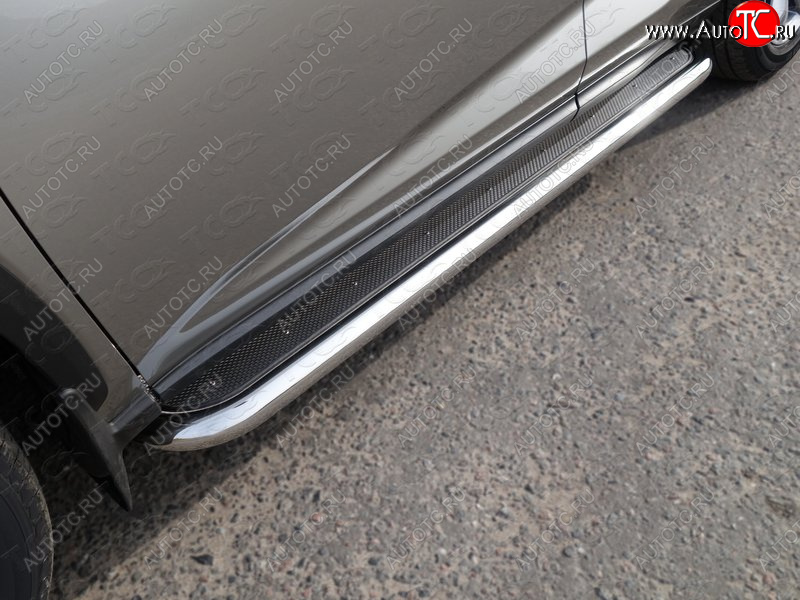 41 749 р. Пороги с площадкой 60,3 кроме мм кроме F-Sport ТСС Тюнинг Lexus NX300h Z10 дорестайлинг (2014-2017) (нержавейка)  с доставкой в г. Воронеж