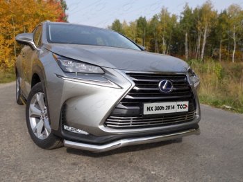 21 999 р. Защита переднего бампера кенгурин 60,3 мм кроме F-Sport ТСС Тюнинг  Lexus NX200  Z10 (2014-2017) дорестайлинг (нержавейка)  с доставкой в г. Воронеж. Увеличить фотографию 1