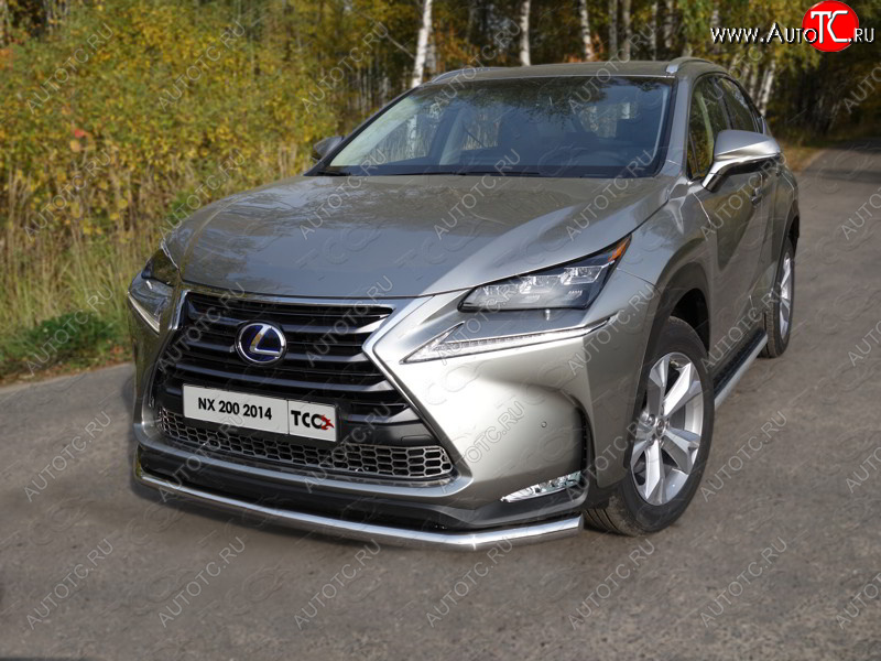 20 599 р. Защита переднего бампера нижняя d60,3 мм, кроме F-Sport ТСС Тюнинг  Lexus NX200  Z10 (2014-2017) дорестайлинг (нержавейка)  с доставкой в г. Воронеж