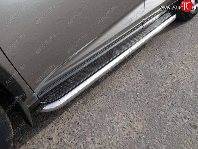 41 749 р. Пороги с площадкой 60,3 кроме мм кроме F-Sport ТСС Тюнинг Lexus NX200 Z10 дорестайлинг (2014-2017) (нержавейка)  с доставкой в г. Воронеж