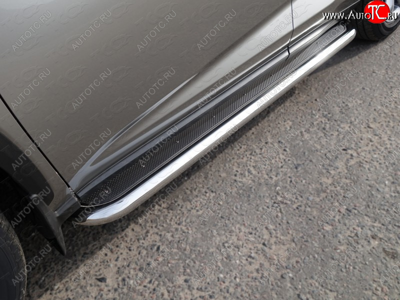 41 749 р. Пороги с площадкой 60,3 кроме мм кроме F-Sport ТСС Тюнинг Lexus NX200T Z10 (2014-2017) (нержавейка)  с доставкой в г. Воронеж