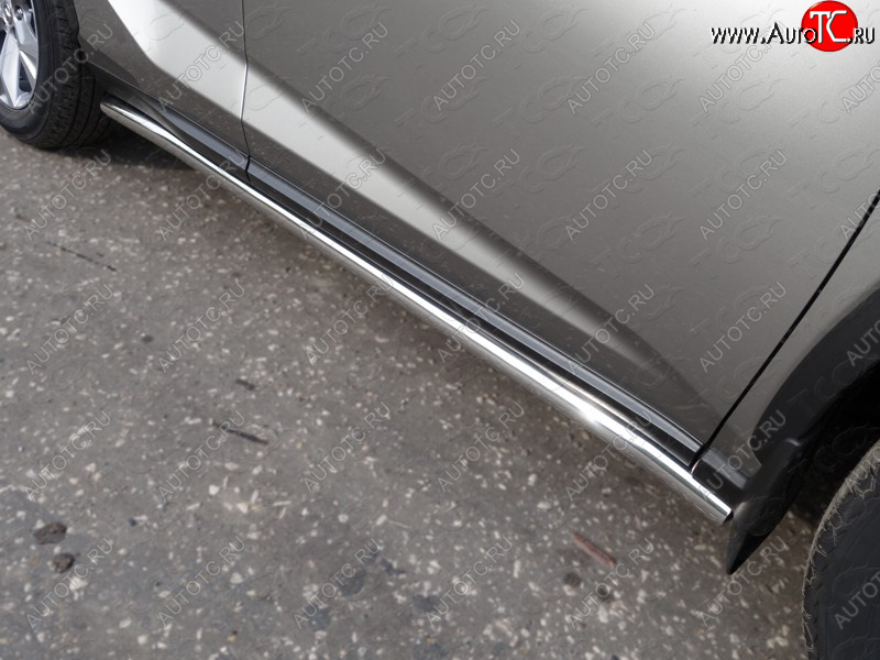21 599 р. Защита порогов труба d60,3 мм ТСС Тюнинг Lexus NX200T Z10 (2014-2017) (серые)  с доставкой в г. Воронеж