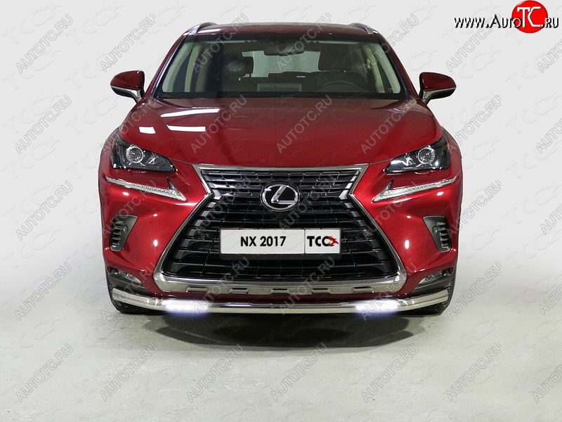 39 749 р. Защита переднего бампера нижняя с ДХО 60,3 мм ТСС Тюнинг  Lexus NX200  Z10 (2017-2021) рестайлинг (нержавейка)  с доставкой в г. Воронеж