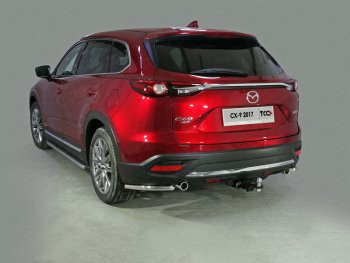 10 299 р. Защита заднего бампера (уголки, d42,4 мм) TCC  Mazda CX-9  TC (2015-2025) дорестайлинг  с доставкой в г. Воронеж. Увеличить фотографию 1