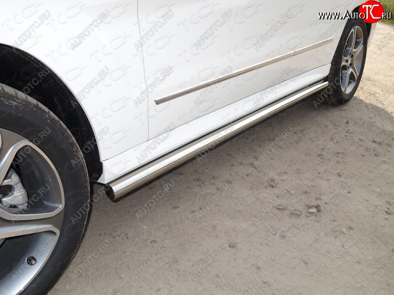 21 599 р. Защита порогов труба d60,3 мм ТСС Тюнинг  Mercedes-Benz GLK class  X204 (2012-2015) рестайлинг (серые)  с доставкой в г. Воронеж