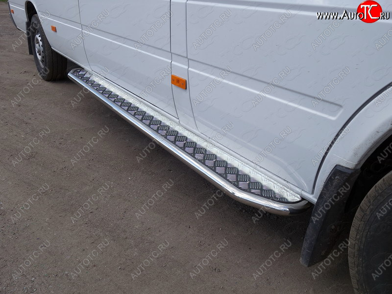 27 849 р. Порог с площадкой, ТСС Тюнинг  Mercedes-Benz Sprinter  W906 (2014-2018) рестайлинг (с площадкой 42,4 мм)  с доставкой в г. Воронеж