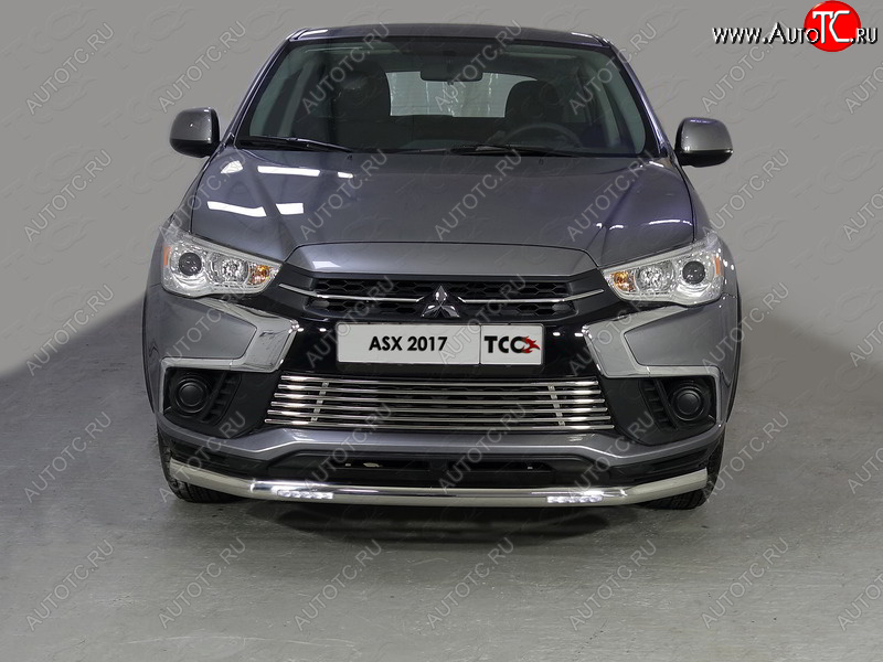 33 849 р. Защита переднего бампера нижняя с ДХО 60,3 мм ТСС Тюнинг  Mitsubishi ASX (2017-2020) 2-ой рестайлинг (нержавейка)  с доставкой в г. Воронеж