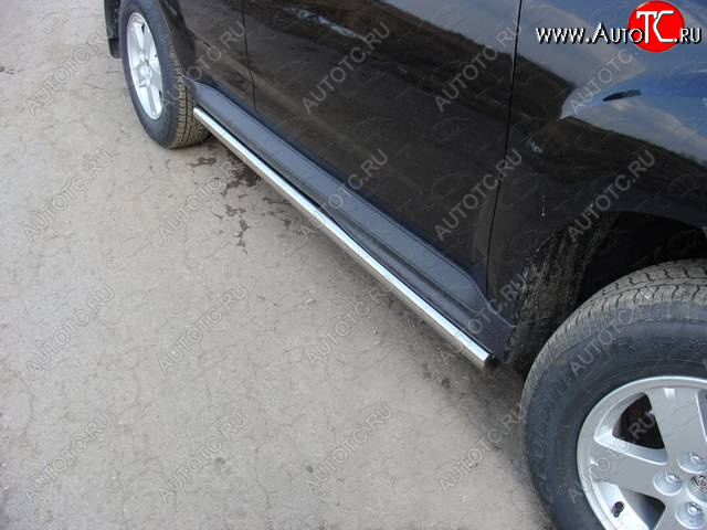 19 599 р. Защита порогов труба d60,3 мм ТСС Тюнинг  Mitsubishi Outlander  GF (2012-2014) дорестайлинг (серые)  с доставкой в г. Воронеж