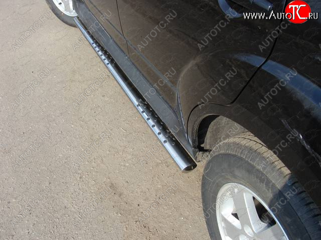 33 999 р. Пороги овальные с проступью 75х42 мм ТСС Тюнинг Mitsubishi Outlander GF дорестайлинг (2012-2014) (серые)  с доставкой в г. Воронеж
