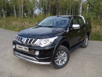 Защита переднего бампера нижняя d76,1 мм ТСС Тюнинг Mitsubishi L200 5 KK,KL дорестайлинг (2015-2019) ()