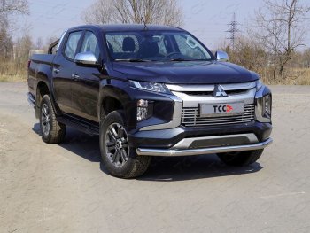 Защита переднего бампера нижняя 76,1 мм ТСС Тюнинг Mitsubishi L200 5 KK,KL рестайлинг (2018-2022) ()