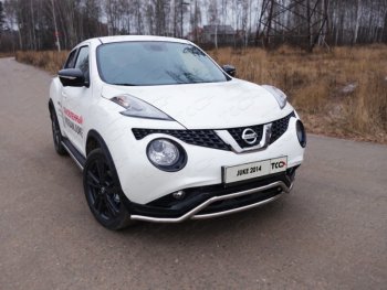 Защита переднего бампера кенгурин 42,4 мм ТСС Тюнинг Nissan Juke 1 YF15 рестайлинг (2014-2020) ()