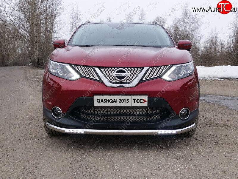 36 299 р. Защита переднего бампера нижняя с ДХО 60,3 мм ТСС Тюнинг Nissan Qashqai 2 J11 дорестайлинг (2013-2019) (нержавейка)  с доставкой в г. Воронеж