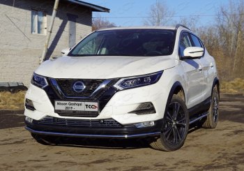 Защита переднего бампера нижняя 42,4 мм ТСС Тюнинг Nissan Qashqai 2 J11 рестайлинг (2017-2022) ()