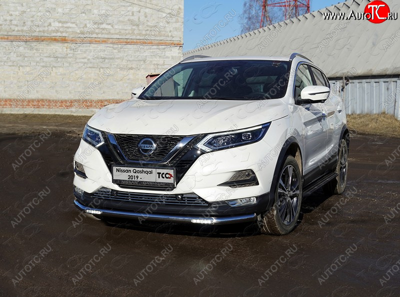 32 999 р. Защита переднего бампера нижняя с ДХО 60,3 мм ТСС Тюнинг  Nissan Qashqai  2 (2017-2022) J11 рестайлинг (нержавейка)  с доставкой в г. Воронеж