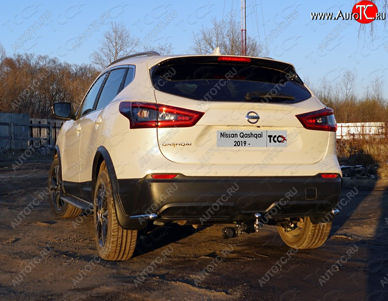 13 349 р. Защита заднего бампера (уголки, d42,4 мм) TCC  Nissan Qashqai  2 (2017-2022) J11 рестайлинг  с доставкой в г. Воронеж