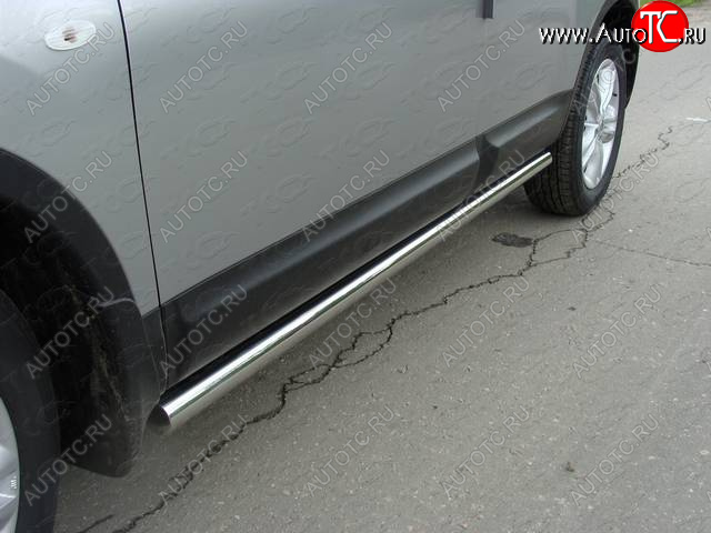23 549 р. Защита порогов труба d60,3 мм ТСС Тюнинг  Nissan Terrano  D10 (2013-2016) дорестайлинг (серые)  с доставкой в г. Воронеж