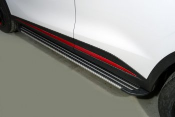 Пороги алюминиевые Slim Line ТСС Тюнинг Omoda C5 (2021-2025)