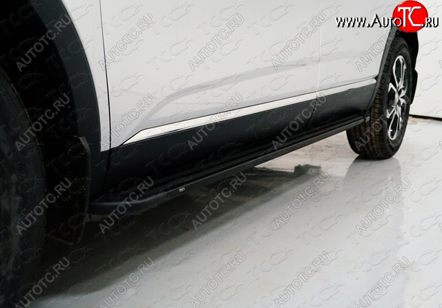 21 999 р. Пороги алюминиевые Slim Line ТСС Тюнинг  Renault Arkana (2019-2025) (Black )  с доставкой в г. Воронеж