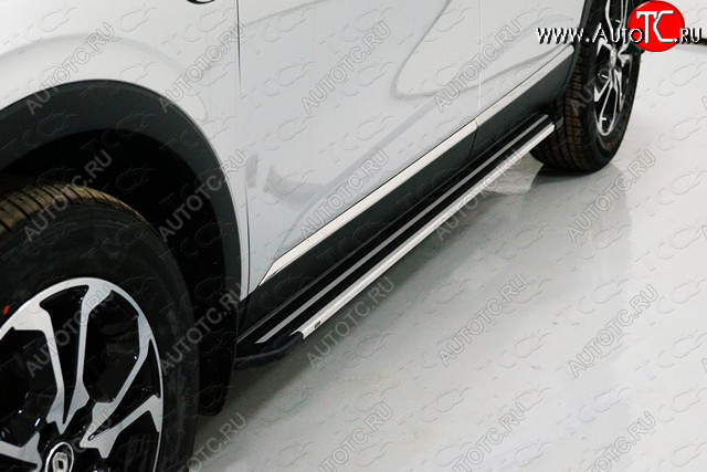 20 599 р. Пороги алюминиевые Slim Line ТСС Тюнинг  Renault Arkana (2019-2025) (Silver)  с доставкой в г. Воронеж