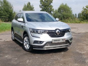 Защита переднего бампера нижняя 42,4 мм ТСС Тюнинг Renault Koleos 2 (2016-2025)