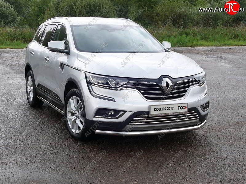 17 649 р. Защита переднего бампера нижняя d60,3 мм ТСС Тюнинг Renault Koleos 2 (2016-2025) (нержавейка)  с доставкой в г. Воронеж