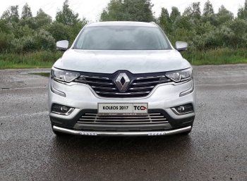 Защита переднего бампера нижняя с ДХО 60,3 мм ТСС Тюнинг Renault Koleos 2 (2016-2025) ()