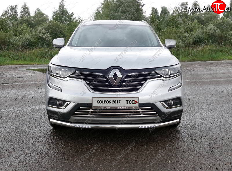 33 849 р. Защита переднего бампера нижняя с ДХО 60,3 мм ТСС Тюнинг Renault Koleos 2 (2016-2025) (нержавейка)  с доставкой в г. Воронеж