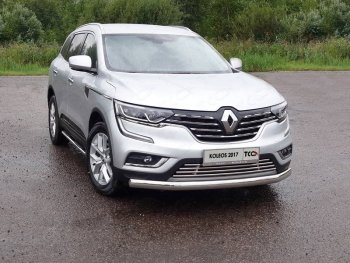 Защита переднего бампера нижняя овальная 75х42 мм ТСС Тюнинг Renault Koleos 2 (2016-2025) ()