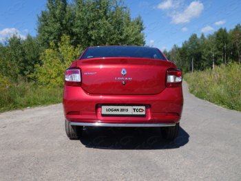 8 799 р. Защита задняя (нержавейка 42,4 мм), ТСС Тюнинг  Renault Logan  2 (2014-2018) дорестайлинг  с доставкой в г. Воронеж. Увеличить фотографию 1