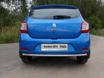 10 299 р. Защита задняя (нижняя d42,4 мм) ТСС Тюнинг  Renault Sandero  (B8) (2014-2018) дорестайлинг (нижняя)  с доставкой в г. Воронеж. Увеличить фотографию 1