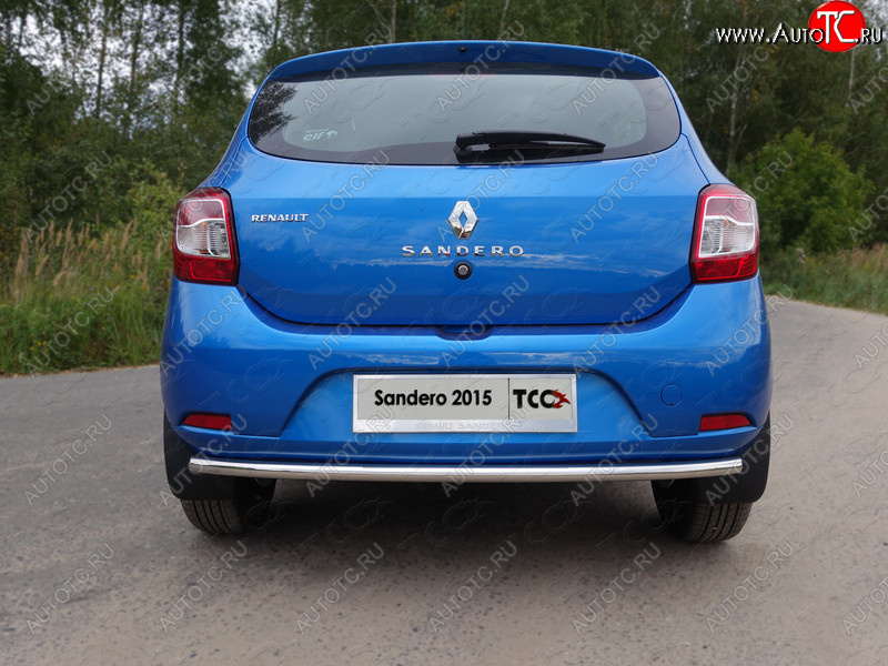 10 299 р. Защита задняя (нижняя d42,4 мм) ТСС Тюнинг Renault Sandero (B8) дорестайлинг (2014-2018) (нижняя)  с доставкой в г. Воронеж