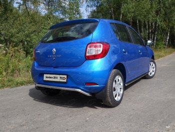 11 749 р. Защита задняя d42,4 мм ТСС Тюнинг Renault Sandero (B8) дорестайлинг (2014-2018)  с доставкой в г. Воронеж. Увеличить фотографию 1