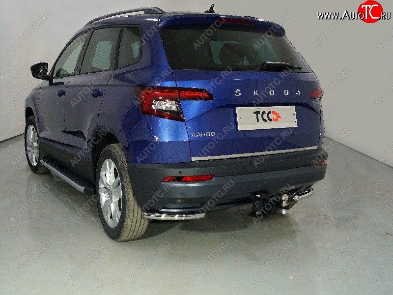 10 699 р. Защита заднего бампера (уголки, d42,4 мм) TCC  Skoda Karoq  NU7 (2020-2025) рестайлинг  с доставкой в г. Воронеж