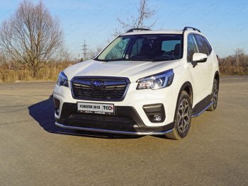 Защита переднего бампера нижняя d42,4 мм ТСС Тюнинг Subaru Forester SK/S14 дорестайлинг (2018-2021) ()