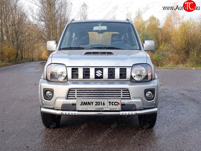 30 899 р. Защита переднего бампера нижняя с ДХО 60,3 мм ТСС Тюнинг  Suzuki Jimny  JB23/JB43 (2012-2018) 2-ой рестайлинг (нержавейка)  с доставкой в г. Воронеж