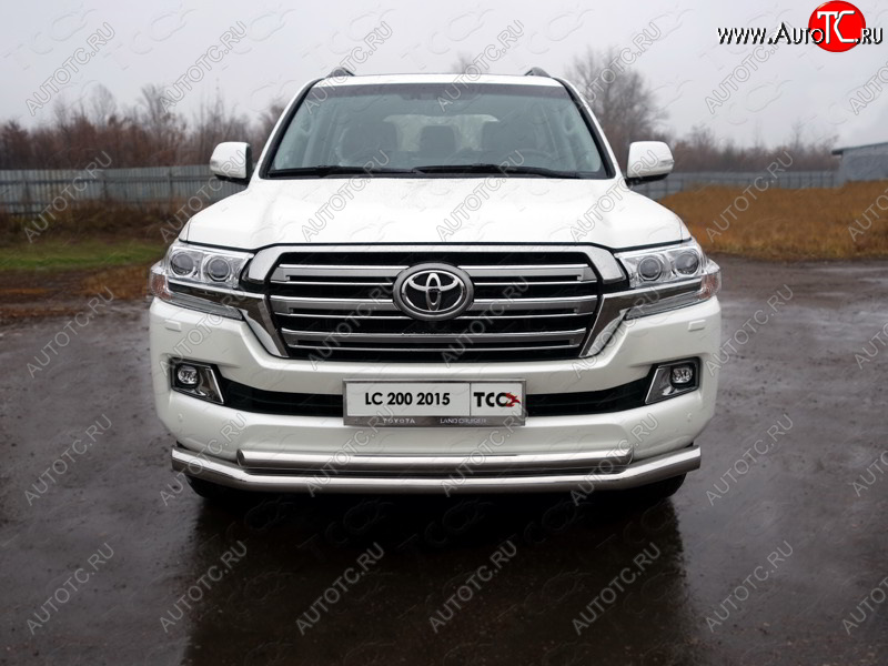 36 299 р. Защита передняя нижняя двойная 76,1*60,3 мм кроме EXECUTIVE Тюнинг  Toyota Land Cruiser  200 (2015-2021) 2-ой рестайлинг (нержавейка)  с доставкой в г. Воронеж