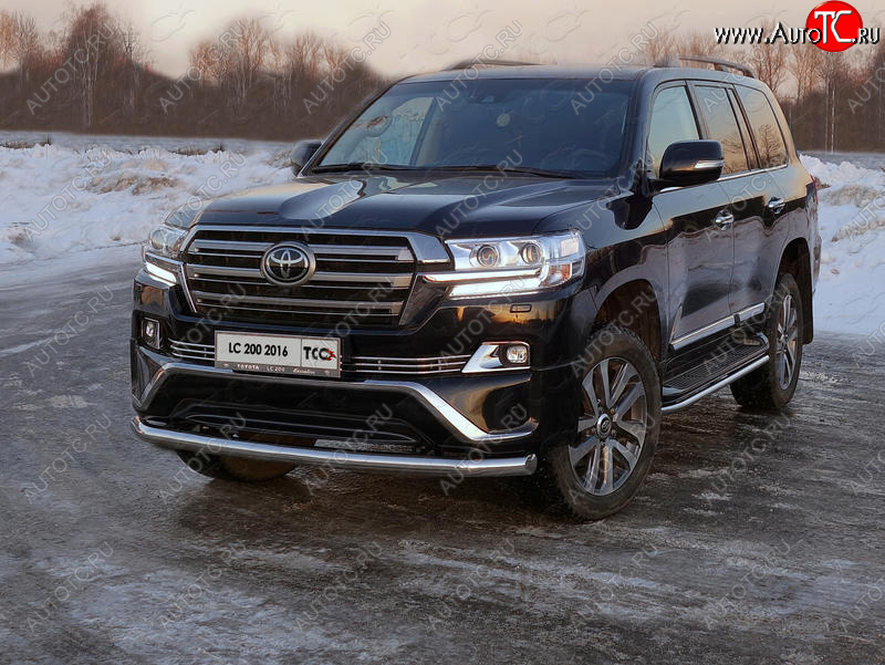 26 499 р. Защита переднего бампера нижняя d76,1 мм (EXECUTIVE) ТСС Тюнинг  Toyota Land Cruiser  200 (2015-2021) 2-ой рестайлинг (нержавейка)  с доставкой в г. Воронеж