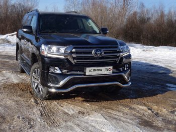 Защита переднего бампера нижняя волна d60,3 мм ТСС Тюнинг Toyota Land Cruiser  200 (2015-2021) 2-ой рестайлинг