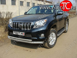 36 299 р. Защита переднего бампера нижняя d76,1*50,8 мм ТСС Тюнинг Toyota Land Cruiser Prado J150 дорестайлинг (2009-2013) (нержавейка)  с доставкой в г. Воронеж