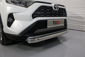 17 999 р. Защита переднего бампера нижняя овальная 75х42 мм ТСС Тюнинг Toyota RAV4 XA50 5 дв. дорестайлинг (2018-2025) (нержавейка)  с доставкой в г. Воронеж. Увеличить фотографию 1