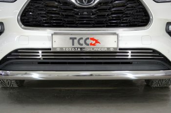 Нижняя декоративная вставка в бампер ТСС Тюнинг Toyota Highlander XU70 (2020-2025) ()