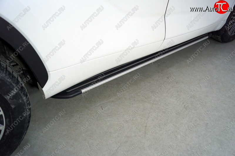 20 599 р. Пороги алюминиевые Slim Line ТСС Тюнинг  Toyota Highlander  XU70 (2020-2025) (Silver)  с доставкой в г. Воронеж